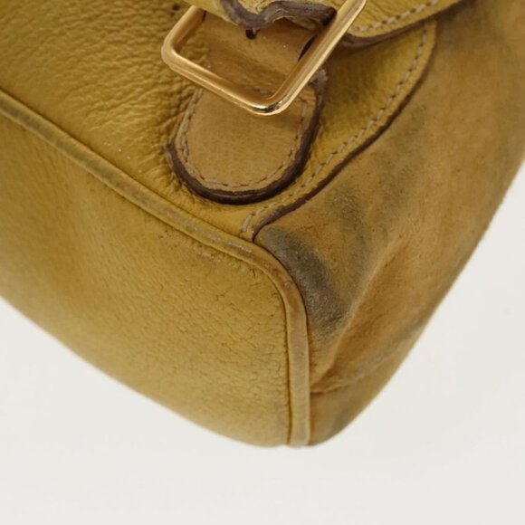 GUCCI Bamboo Backpack Suede Leather Yellow Gold 003 2058 0030 Auth bs19589 main image 7